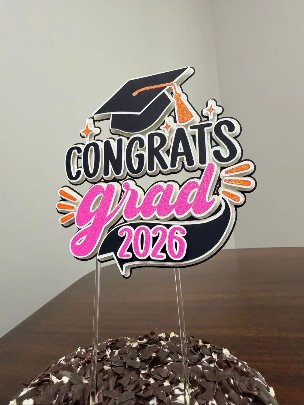 Personalized Graduation Cake Topper | Custom Grad Cap, Congrats Grad 2026